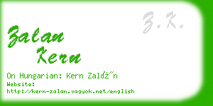 zalan kern business card